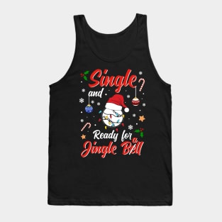 Funny Baseball Costume Single and ready for Jingle Bell Tank Top